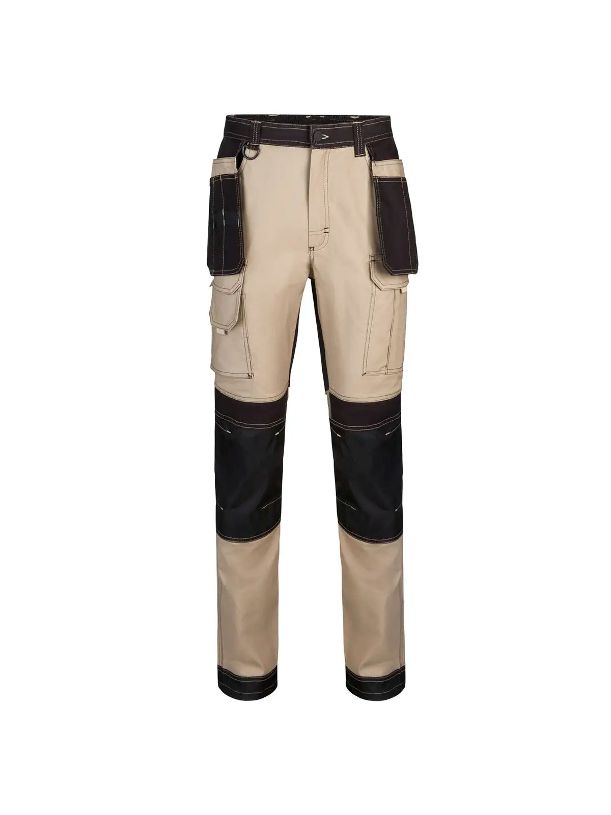 Pantalón canvas stretch bicolor con bolsillos flotantes Velilla 103019S