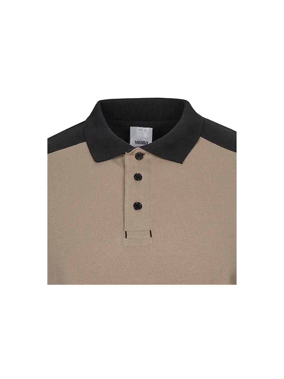 Polo manga larga stretch bicolor Velilla 105529S