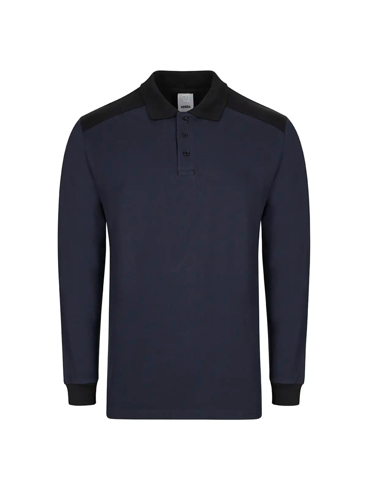 Polo manga larga stretch bicolor Velilla 105529S
