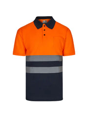 Polo alta visibilidad bicolor manga corta Velilla 305504