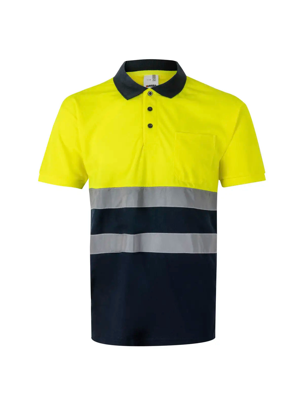 Polo alta visibilidad bicolor manga corta Velilla 305504