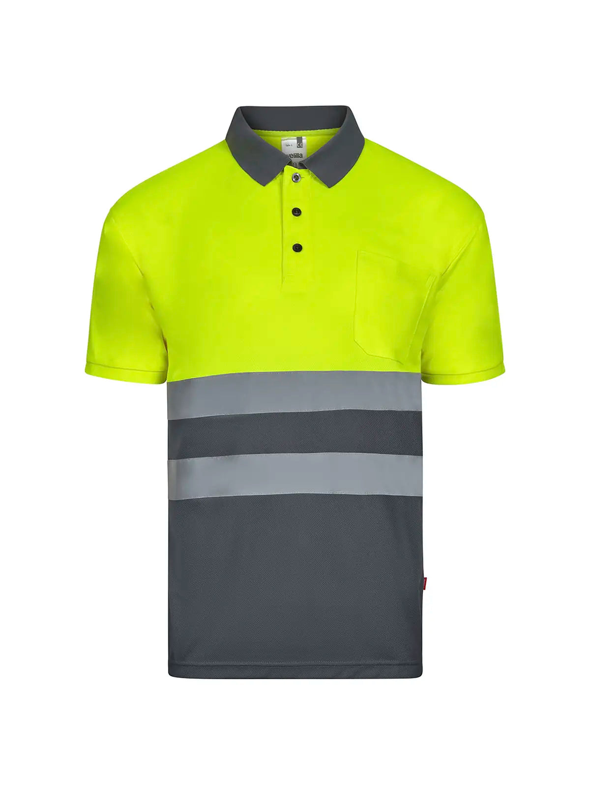 Polo alta visibilidad bicolor manga corta Velilla 305504