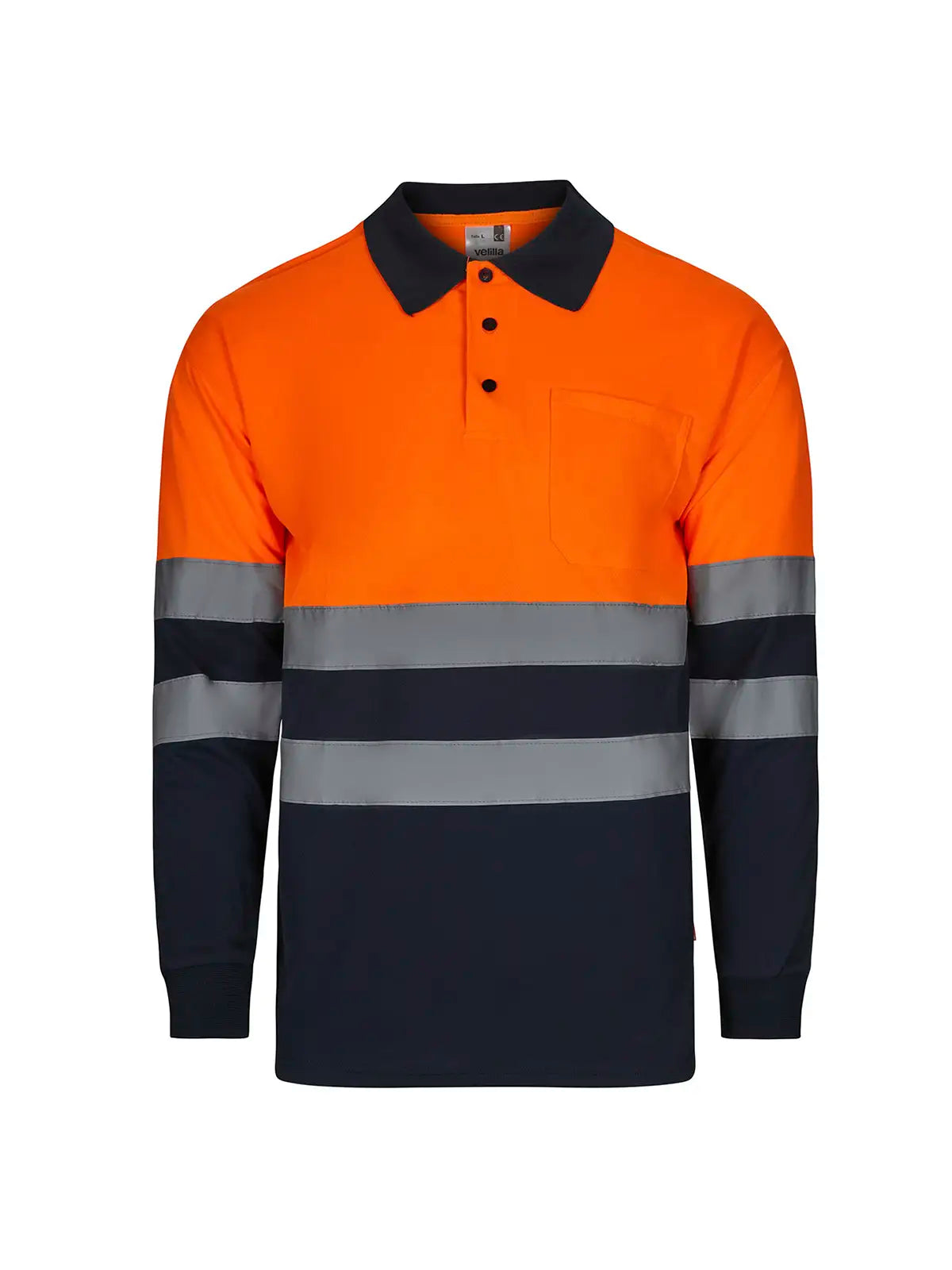 Polo alta visibilidad bicolor manga larga Velilla 305507