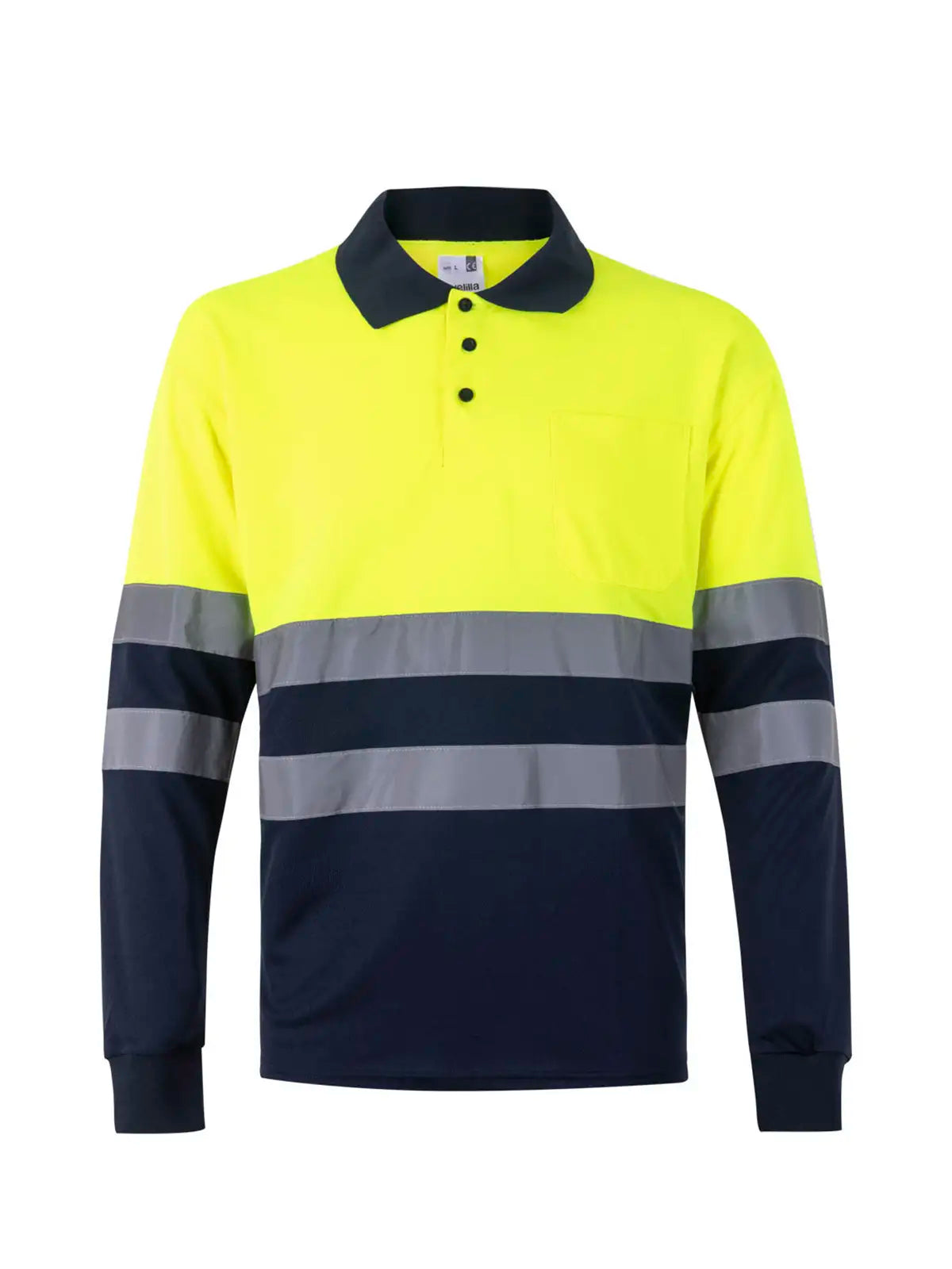 Polo alta visibilidad bicolor manga larga Velilla 305507