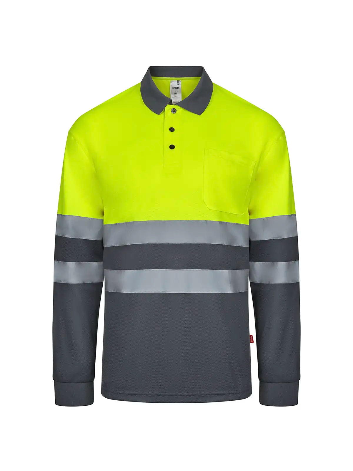 Polo alta visibilidad bicolor manga larga Velilla 305507