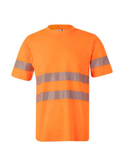 Camiseta alta visibilidad algodón manga corta cinta segmentada Velilla 305508