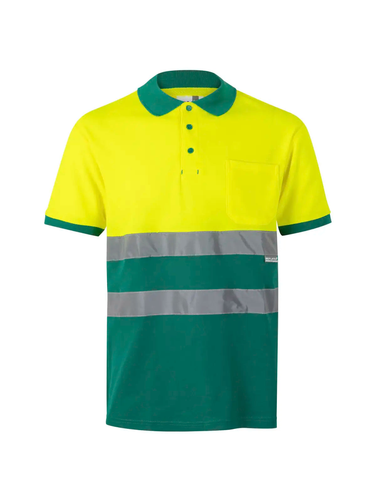 Polo alta visibilidad algodón bicolor manga corta Velilla 305513