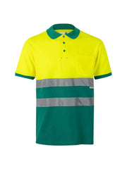 Polo alta visibilidad algodón bicolor manga corta Velilla 305513