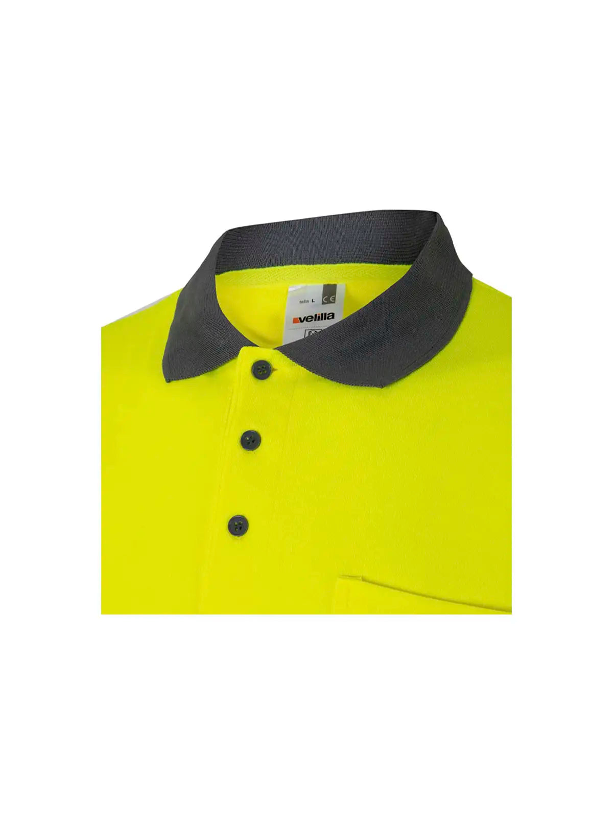 Polo alta visibilidad algodón bicolor manga corta Velilla 305513