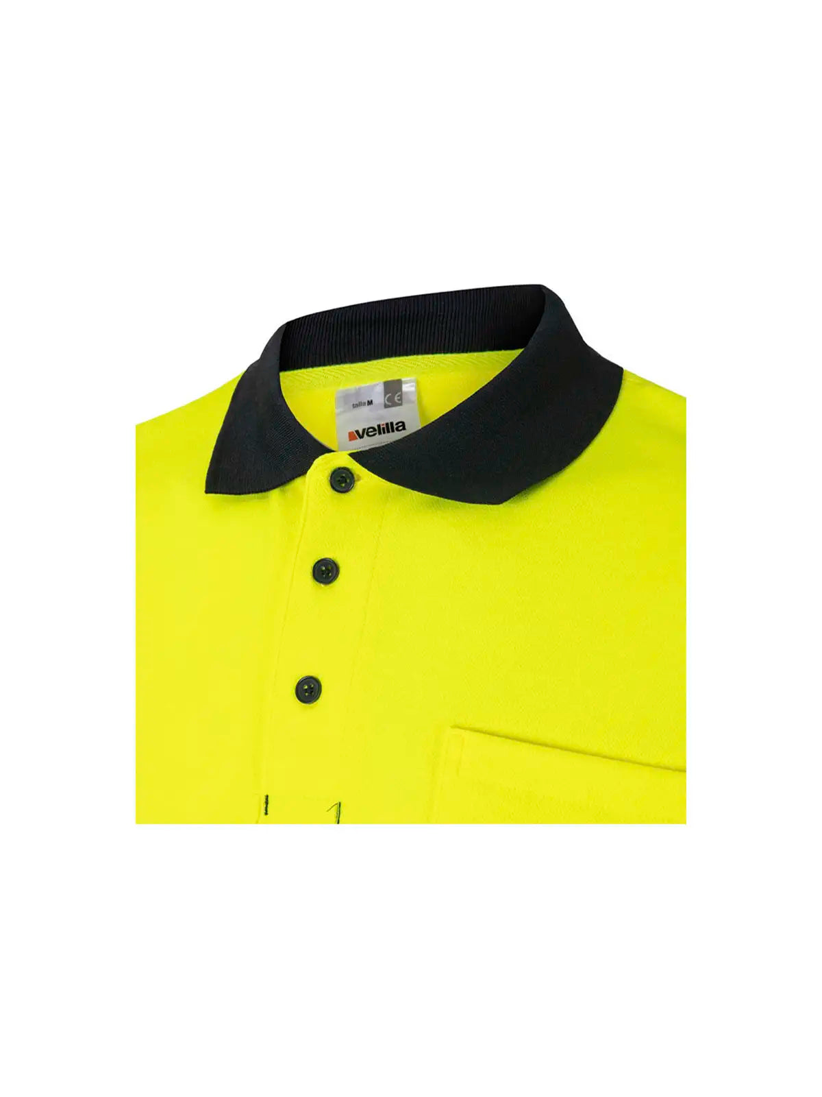 Polo alta visibilidad algodón bicolor manga corta Velilla 305513