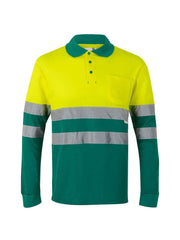 Polo alta visibilidad algodón bicolor manga larga Velilla 305515