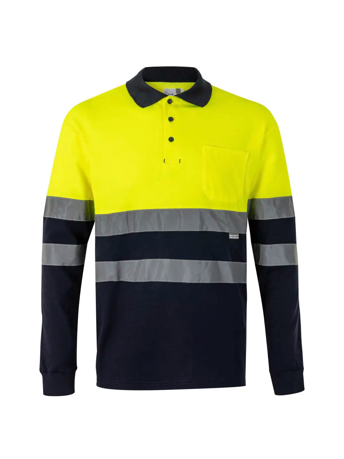Polo alta visibilidad algodón bicolor manga larga Velilla 305515