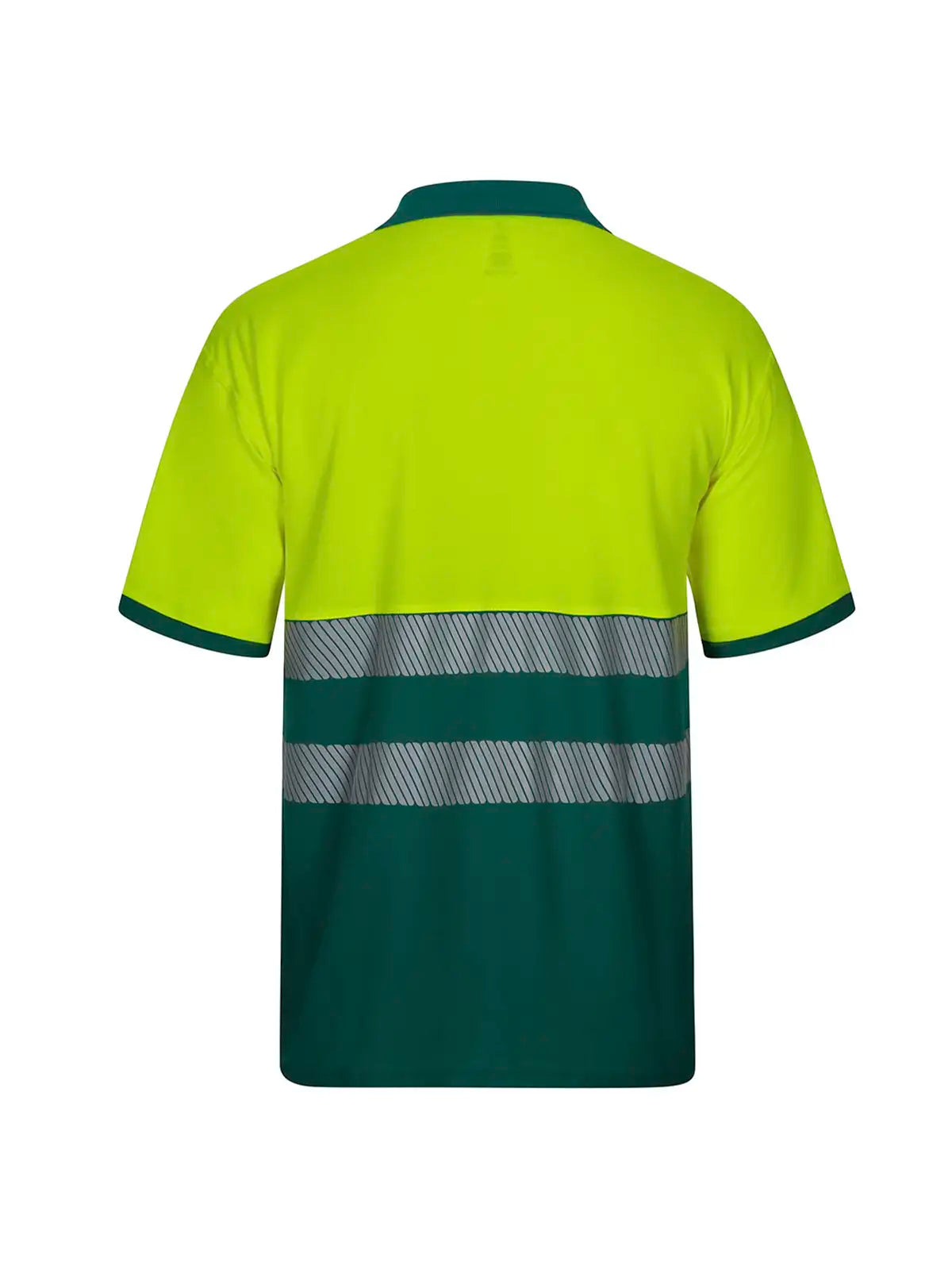 Polo alta visibilidad algodón bicolor manga corta cinta segmentada Velilla 305523