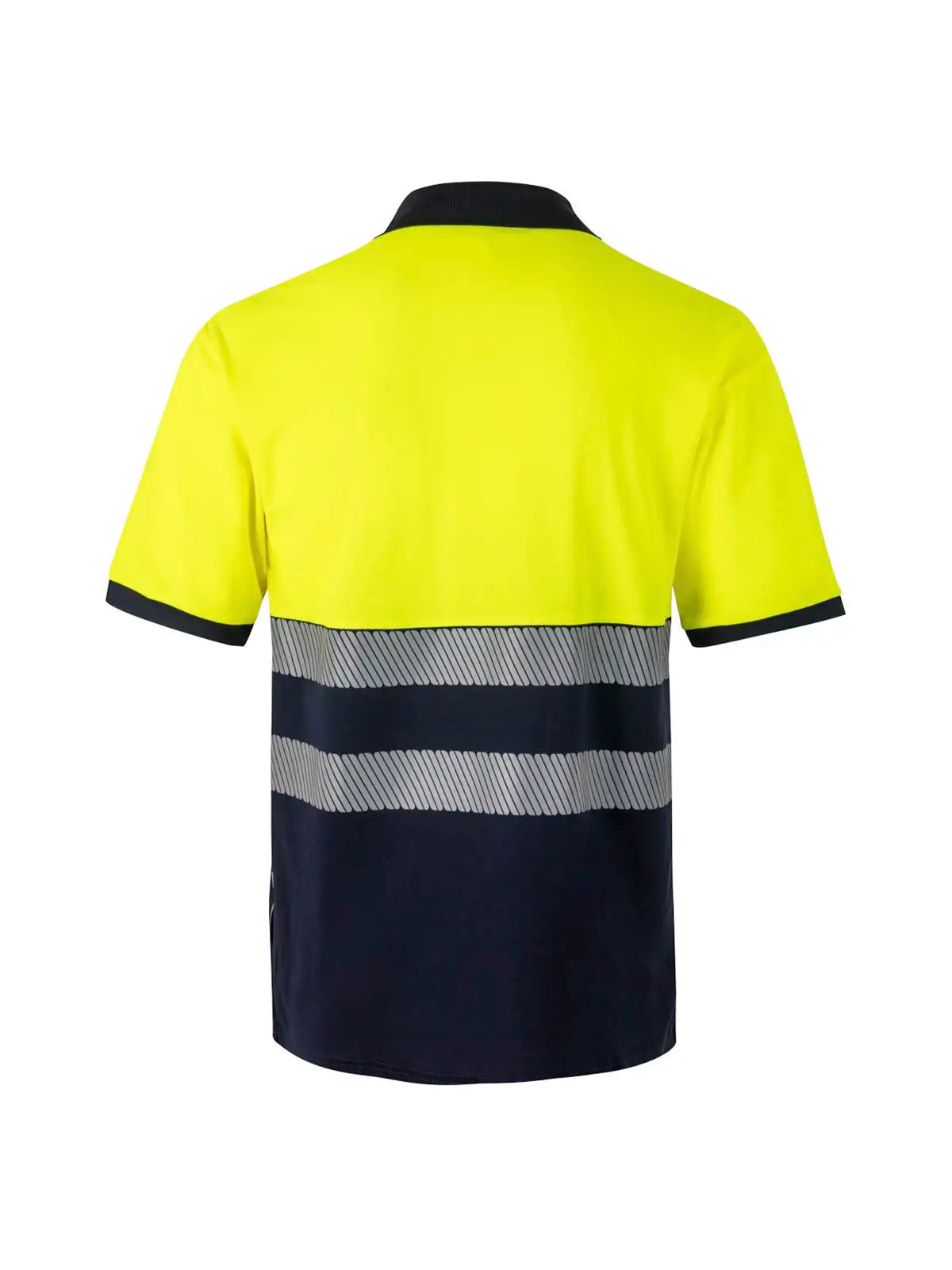 Polo alta visibilidad algodón bicolor manga corta cinta segmentada Velilla 305523