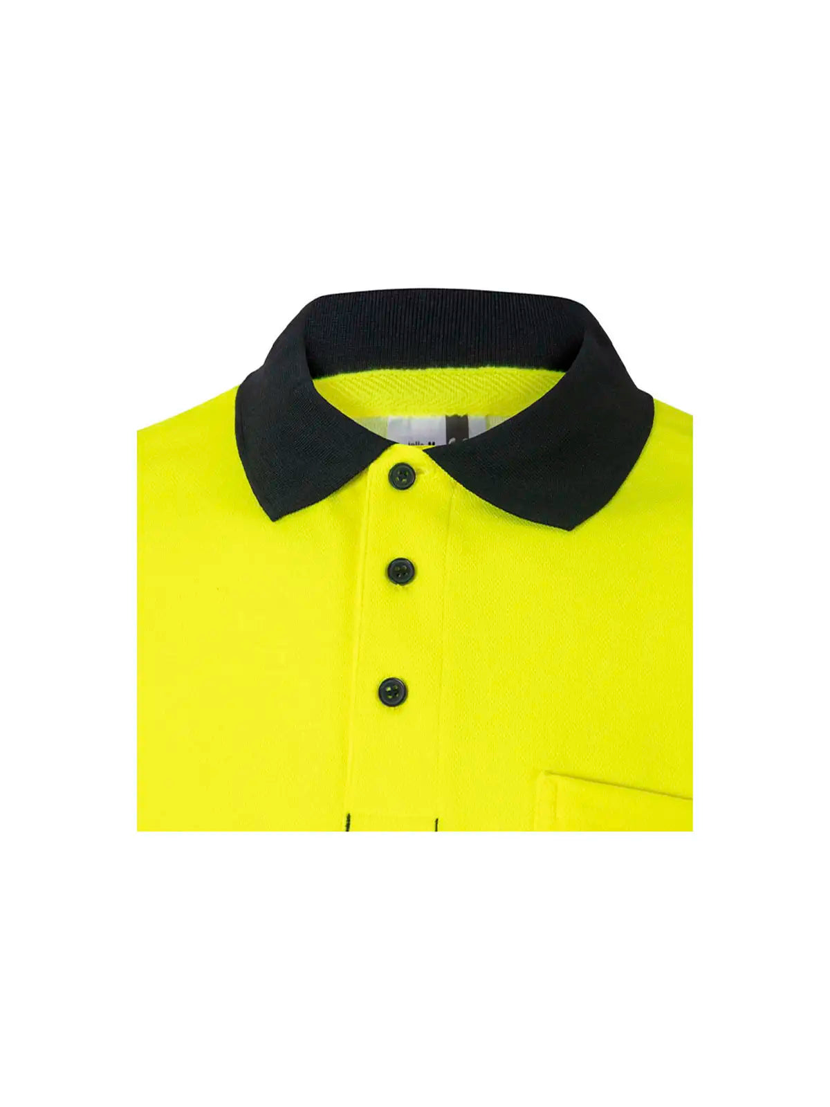 Polo alta visibilidad algodón bicolor manga corta cinta segmentada Velilla 305523