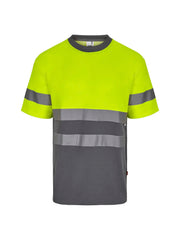 Camiseta alta visibilidad de algodón de manga corta bicolor Velilla 305613