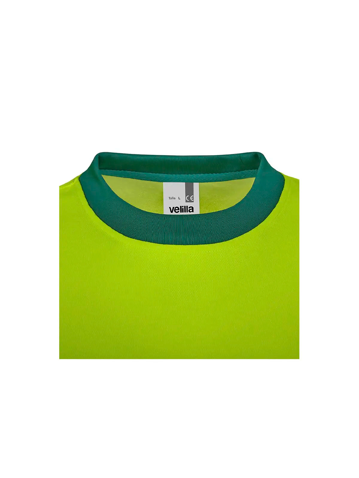 Camiseta alta visibilidad algodón bicolor manga larga cinta segmentada Velilla 305619