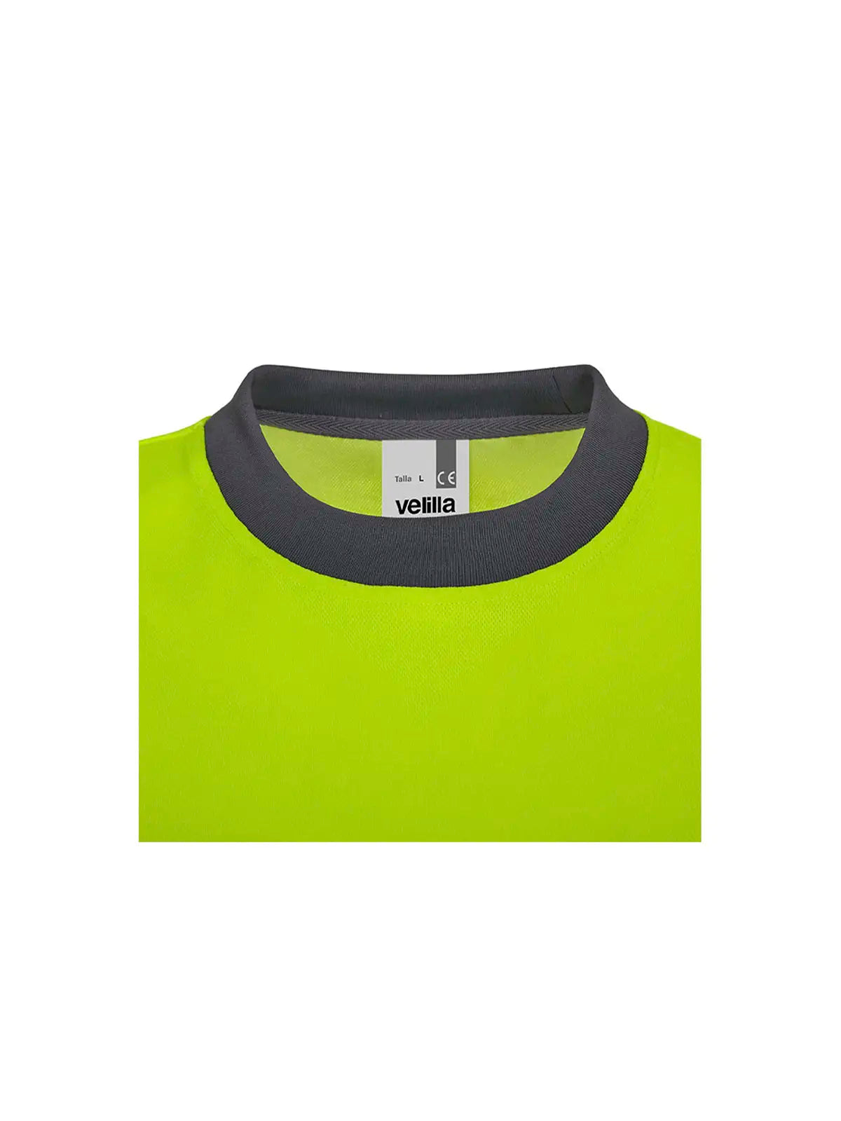 Camiseta alta visibilidad algodón bicolor manga larga cinta segmentada Velilla 305619