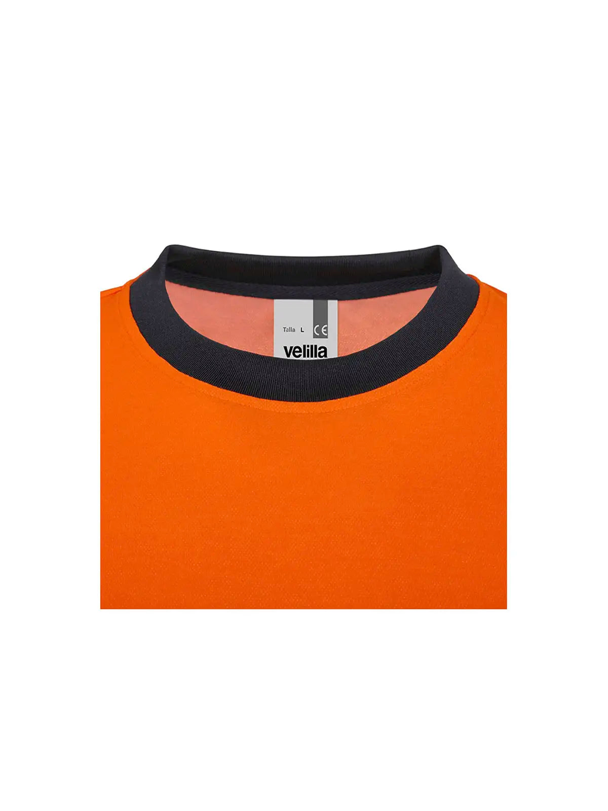 Camiseta alta visibilidad algodón bicolor manga larga cinta segmentada Velilla 305619