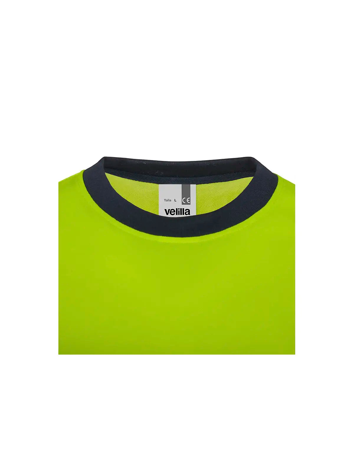 Camiseta alta visibilidad algodón bicolor manga larga cinta segmentada Velilla 305619