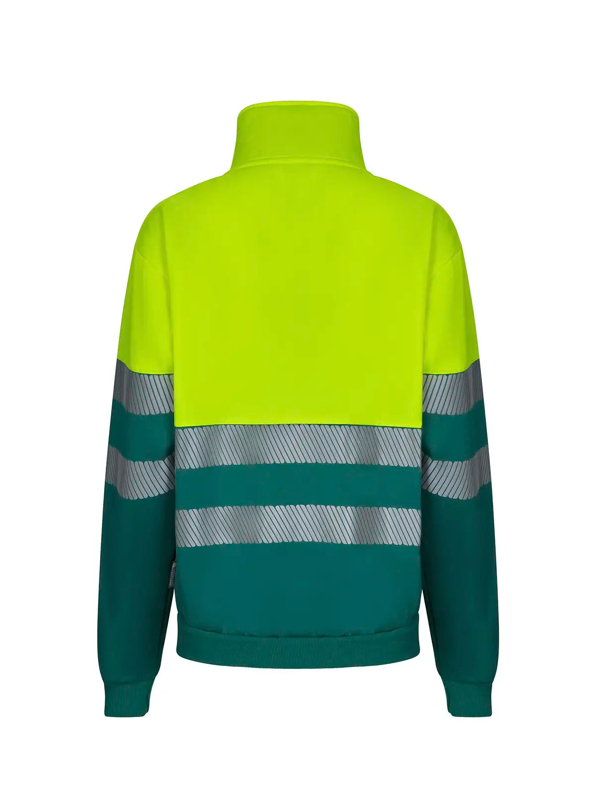 Sudadera alta visibilidad bicolor con media cremallera cinta segmentada Velilla 305703