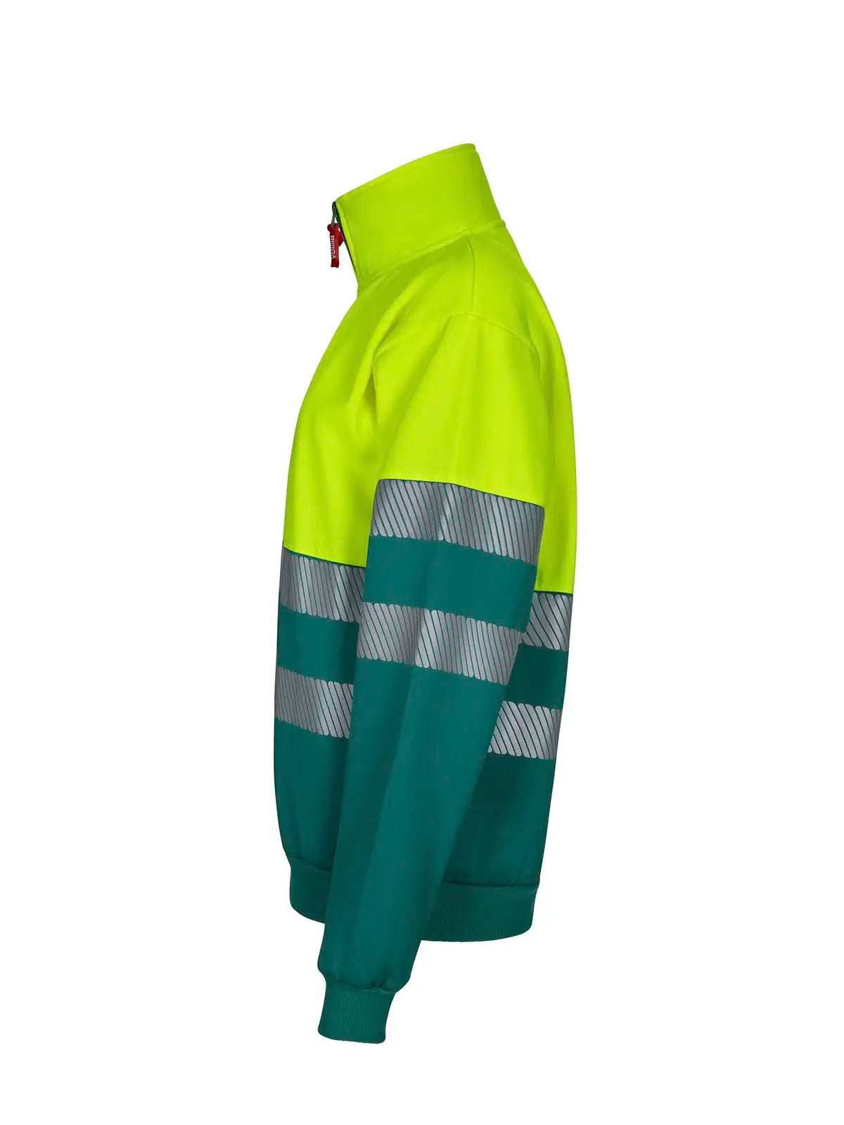 Sudadera alta visibilidad bicolor con media cremallera cinta segmentada Velilla 305703