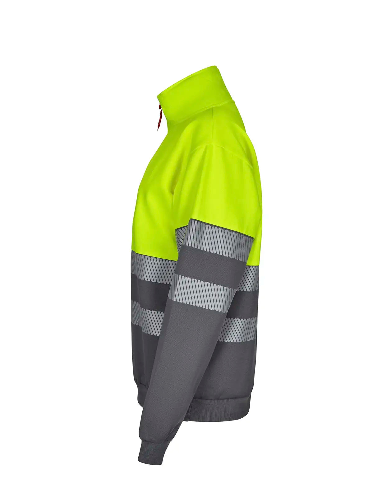 Sudadera alta visibilidad bicolor con media cremallera cinta segmentada Velilla 305703