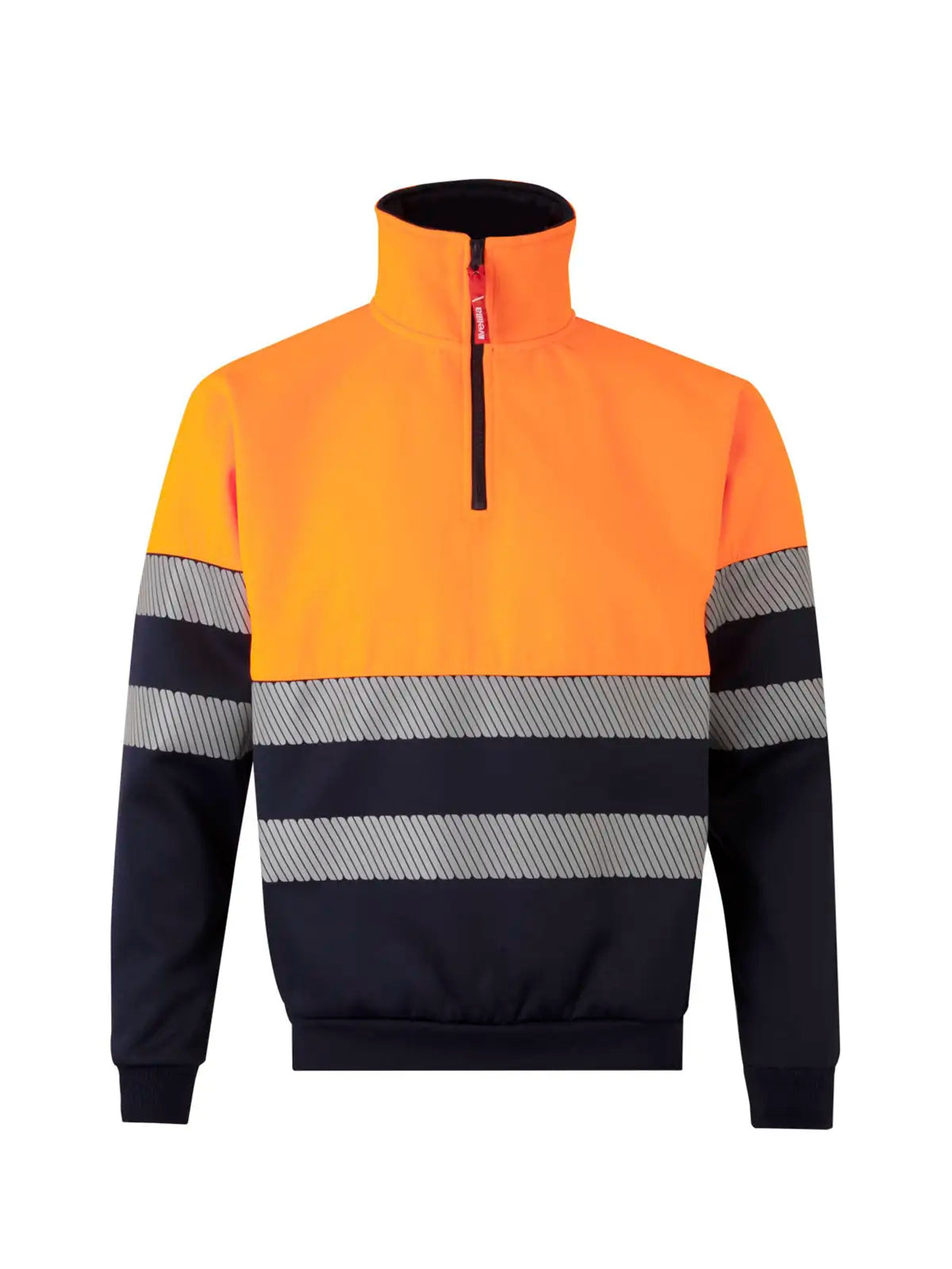 Sudadera alta visibilidad bicolor con media cremallera cinta segmentada Velilla 305703