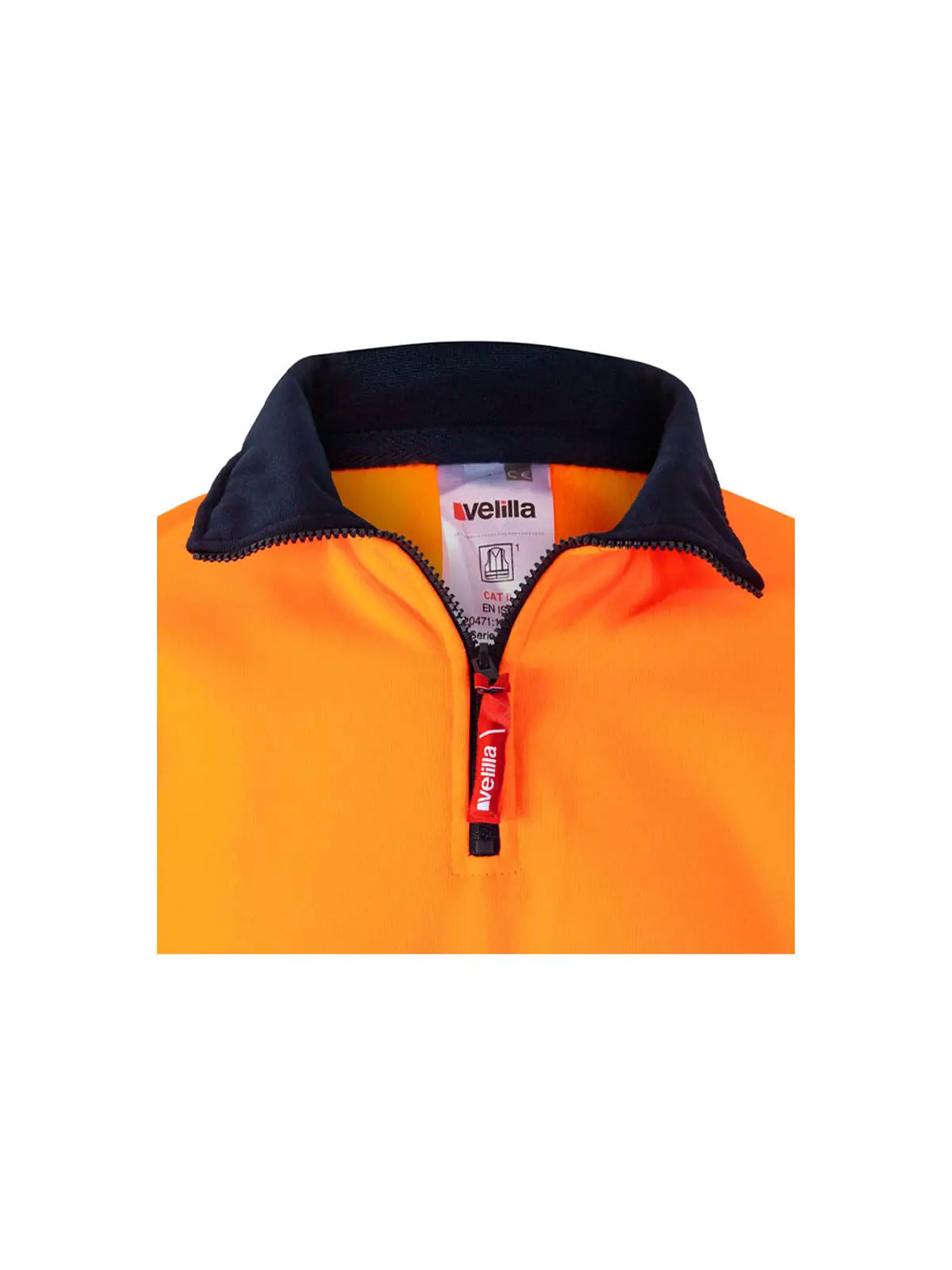 Sudadera alta visibilidad bicolor con media cremallera cinta segmentada Velilla 305703