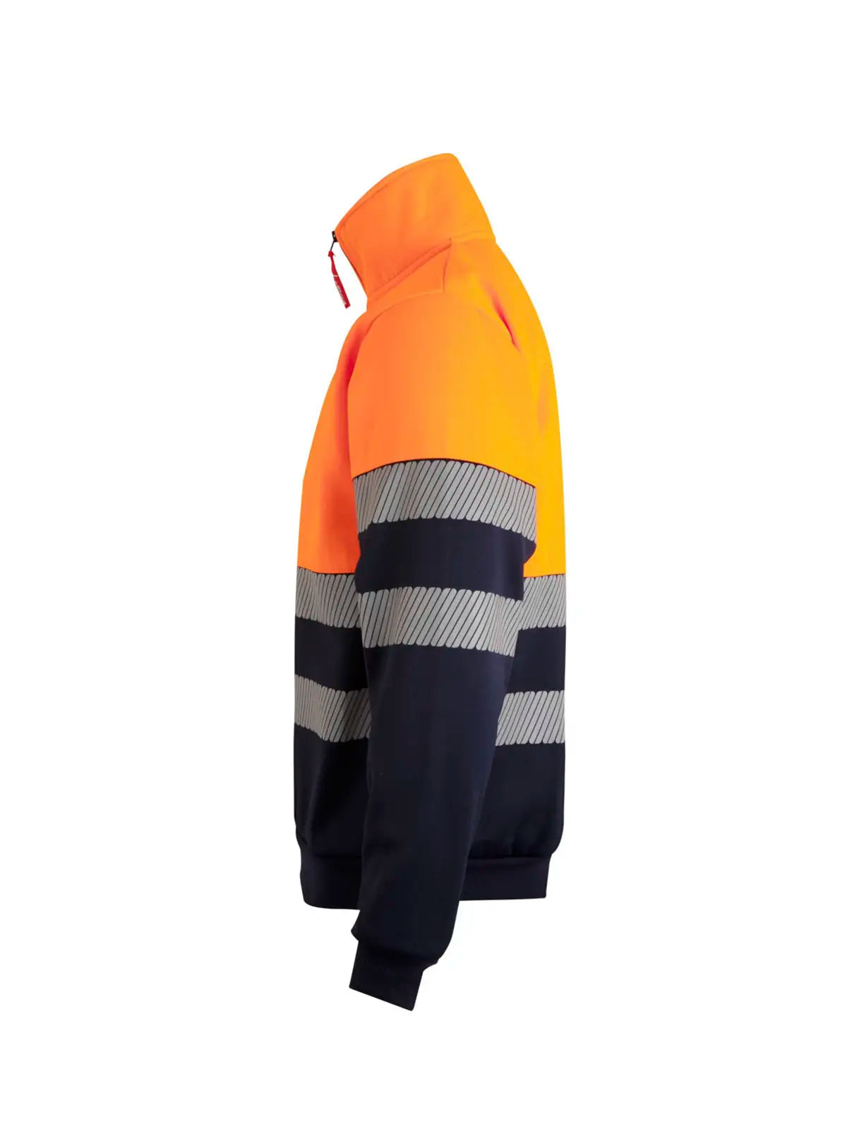 Sudadera alta visibilidad bicolor con media cremallera cinta segmentada Velilla 305703