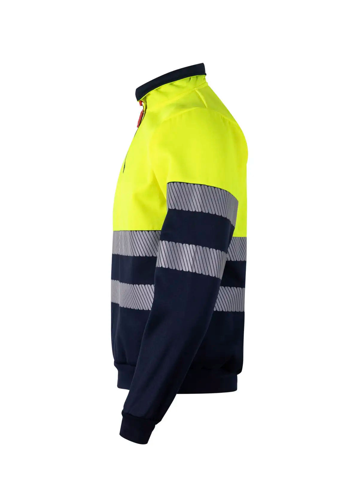 Sudadera alta visibilidad bicolor con media cremallera cinta segmentada Velilla 305703