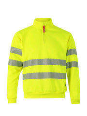 Sudadera alta visibilidad bicolor con media cremallera cinta segmentada Velilla 305704