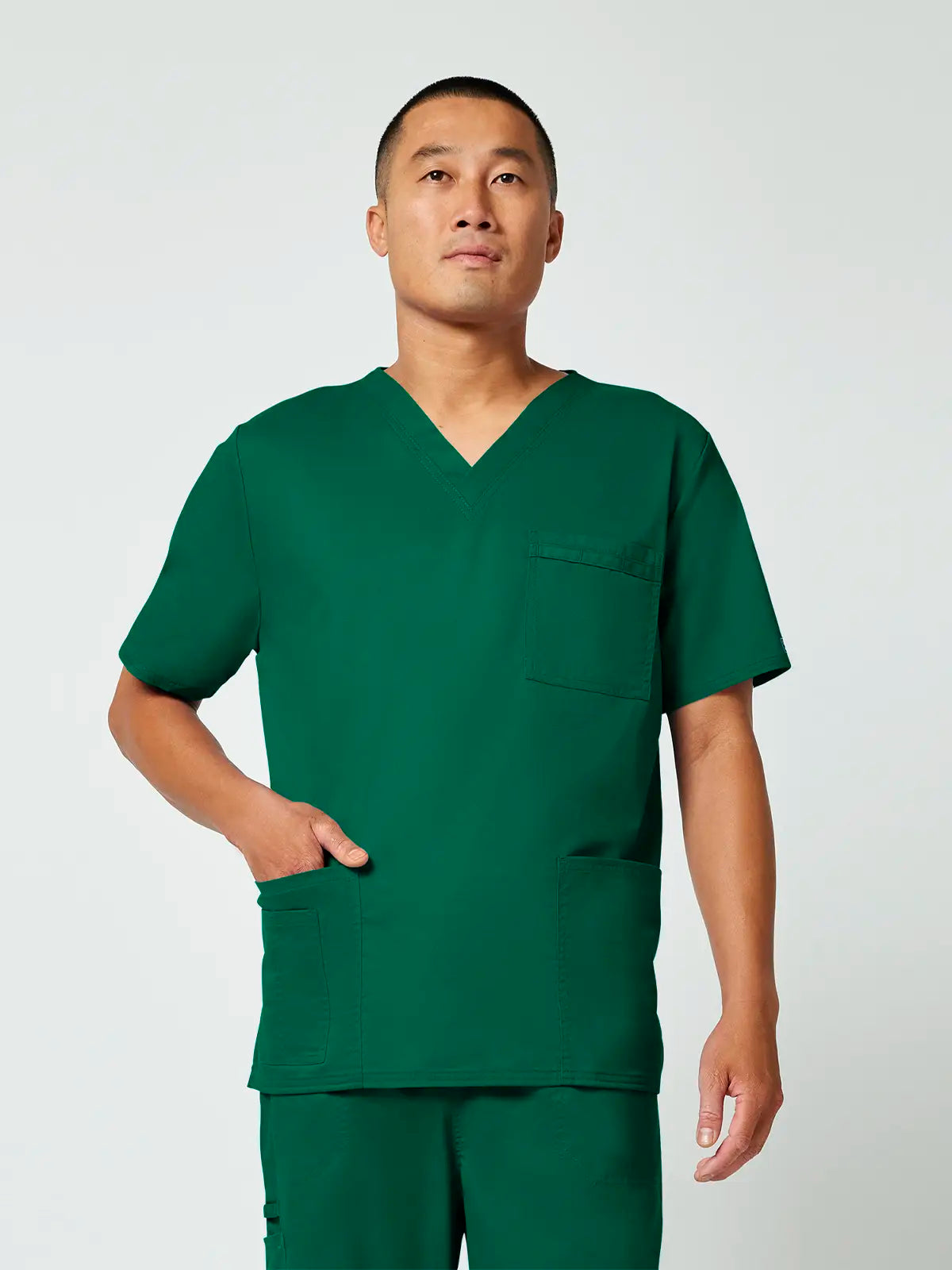 Casaca sanitaria unisex cuello pico Cherokee Core Stretch WWE4725