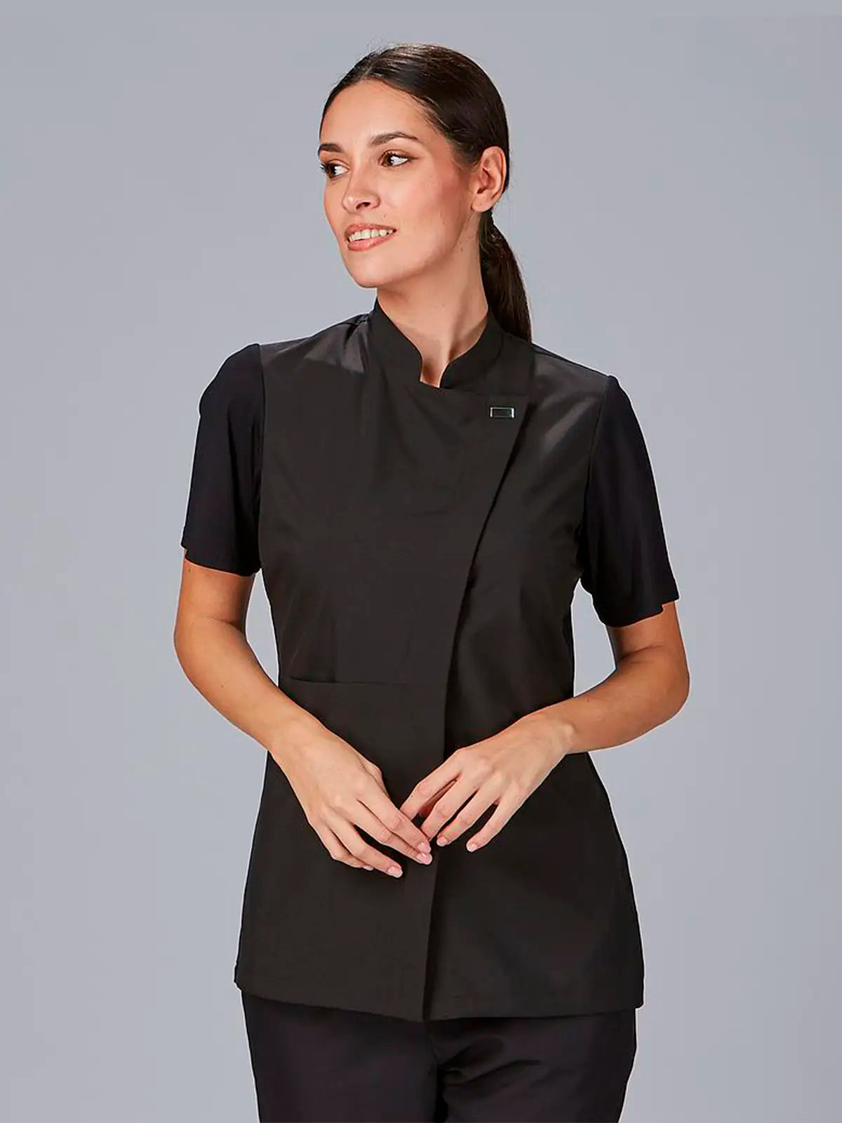 Blusa de mujer cuello mao manga canalé Gary's Della 600065