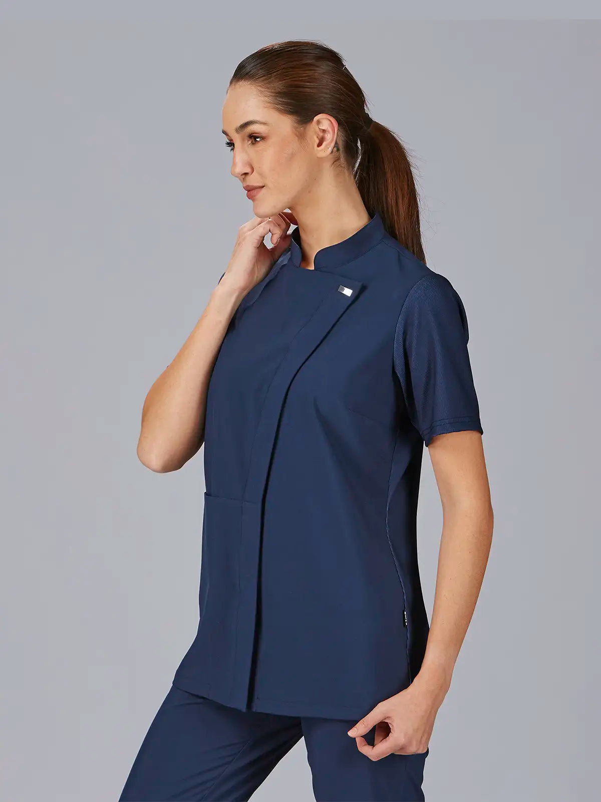 Blusa de mujer cuello mao manga canalé Gary's Della 600065
