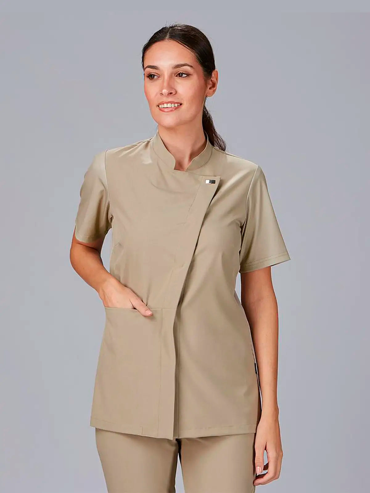 Blusa de mujer cuello mao manga canalé Gary's Della 600065