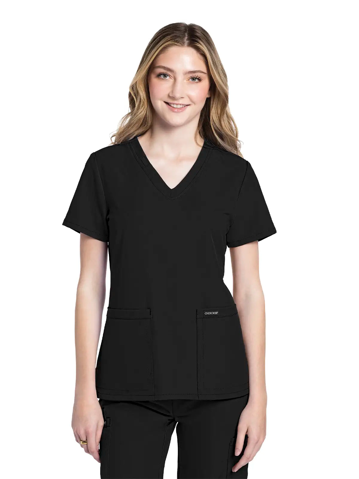 Casaca sanitaria mujer con cuello pico Cherokee Original Ultra CKE953A