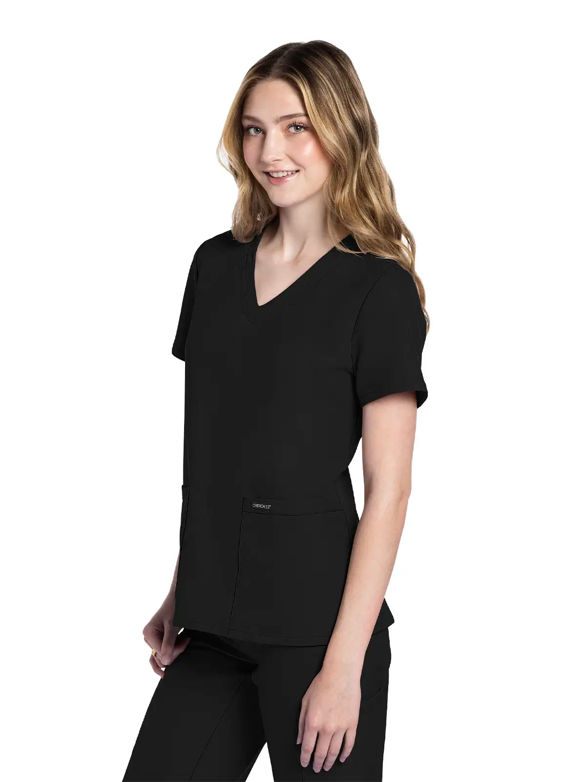 Casaca sanitaria mujer con cuello pico Cherokee Original Ultra CKE953A