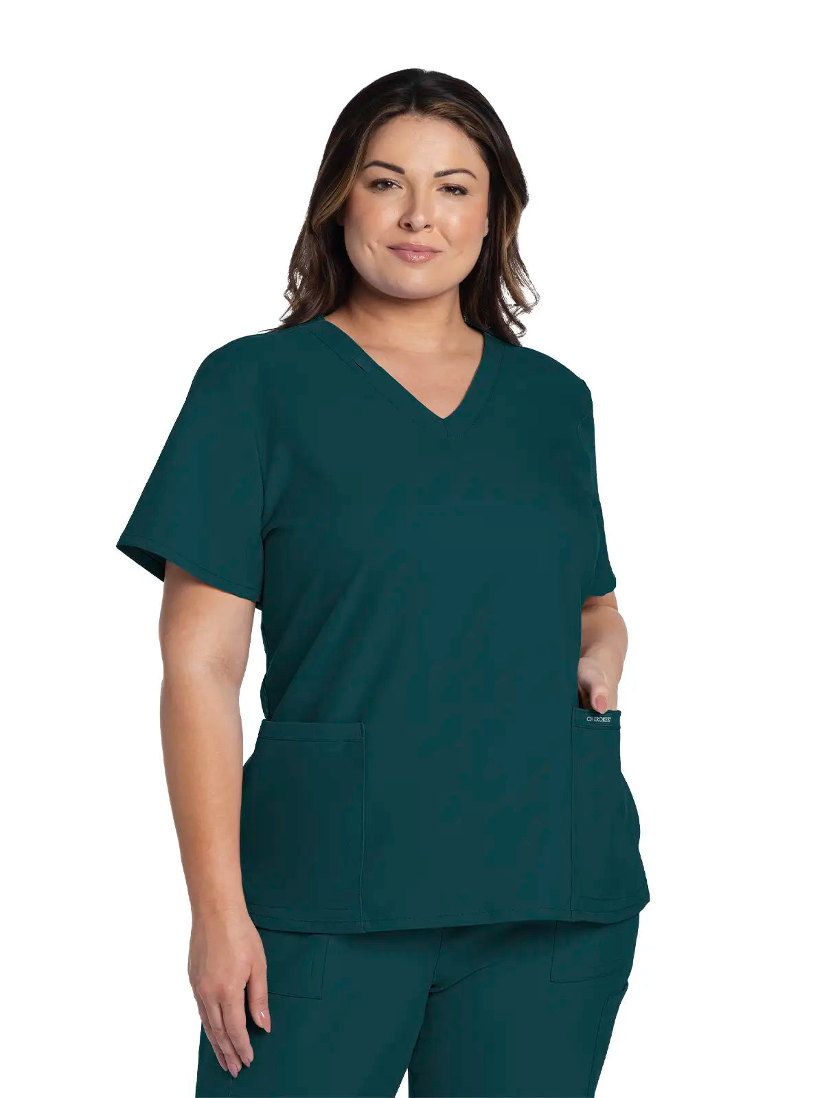 Casaca sanitaria mujer con cuello pico Cherokee Original Ultra CKE953A