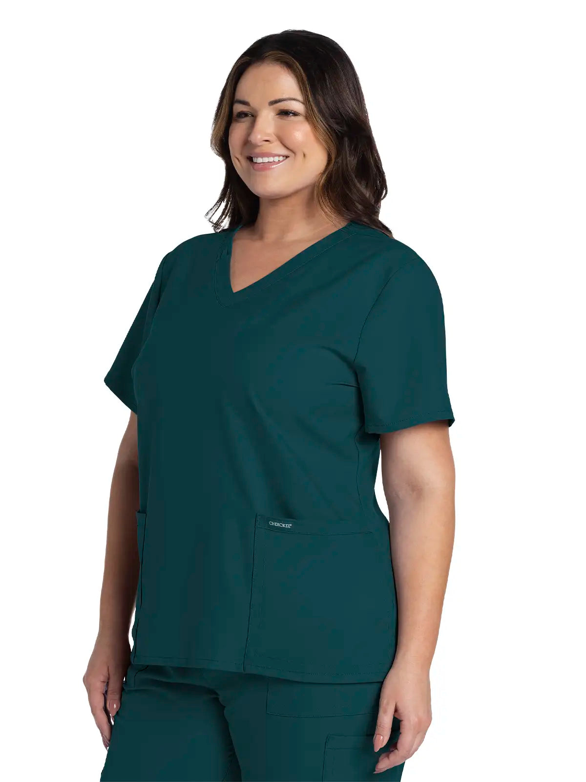 Casaca sanitaria mujer con cuello pico Cherokee Original Ultra CKE953A