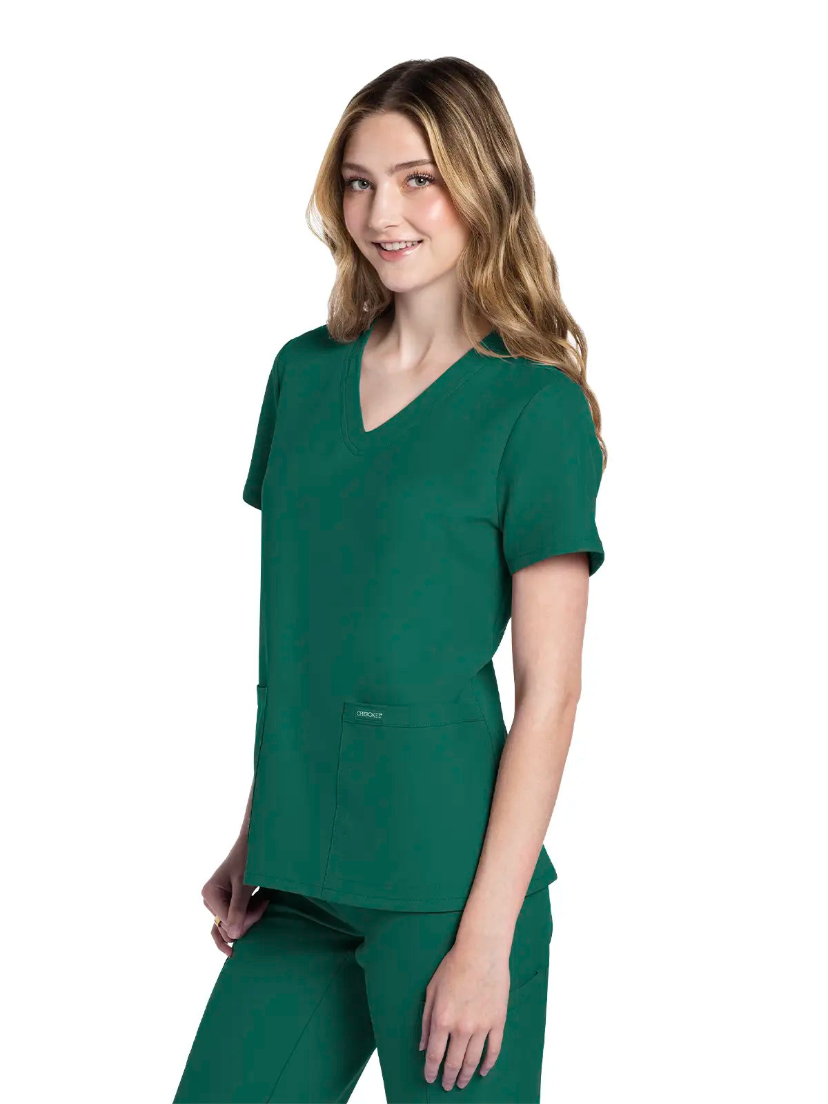 Casaca sanitaria mujer con cuello pico Cherokee Original Ultra CKE953A