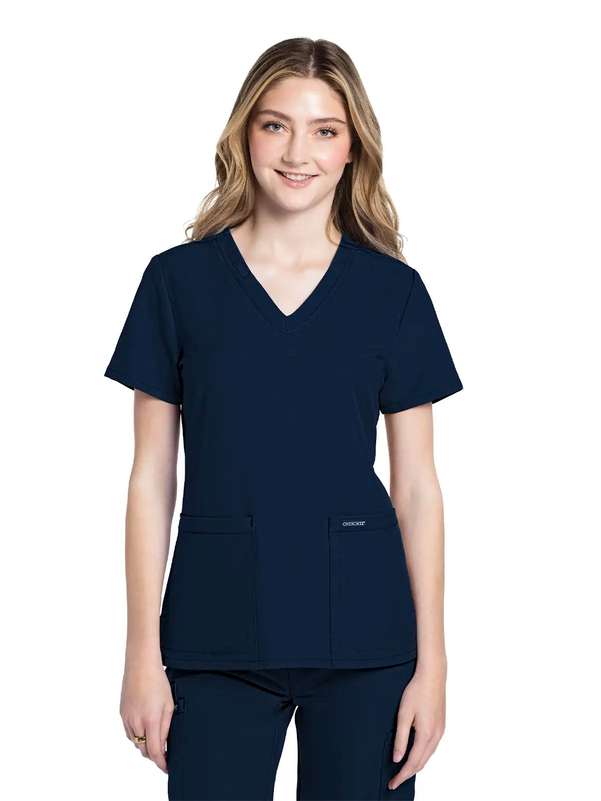 Casaca sanitaria mujer con cuello pico Cherokee Original Ultra CKE953A