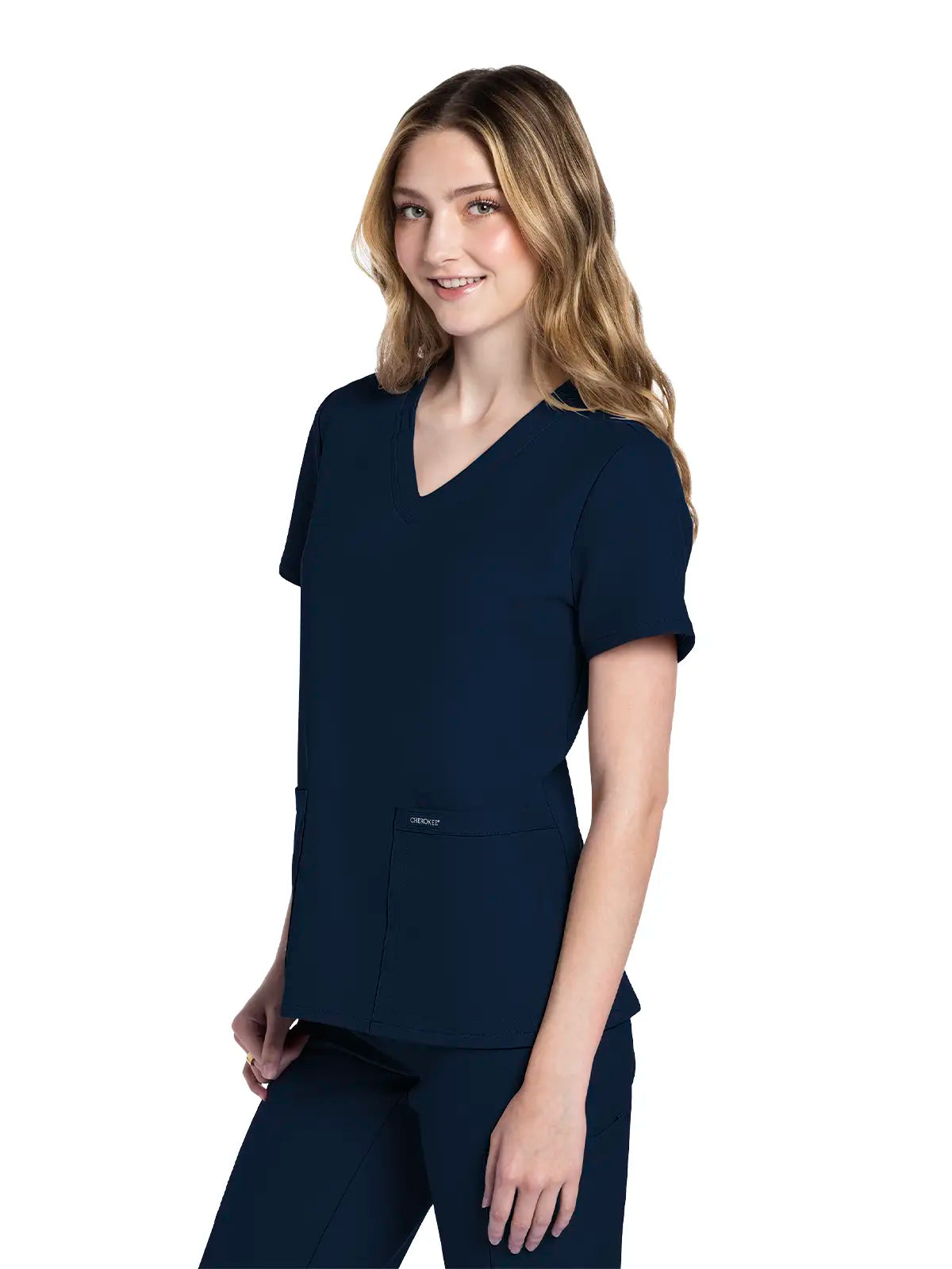 Casaca sanitaria mujer con cuello pico Cherokee Original Ultra CKE953A