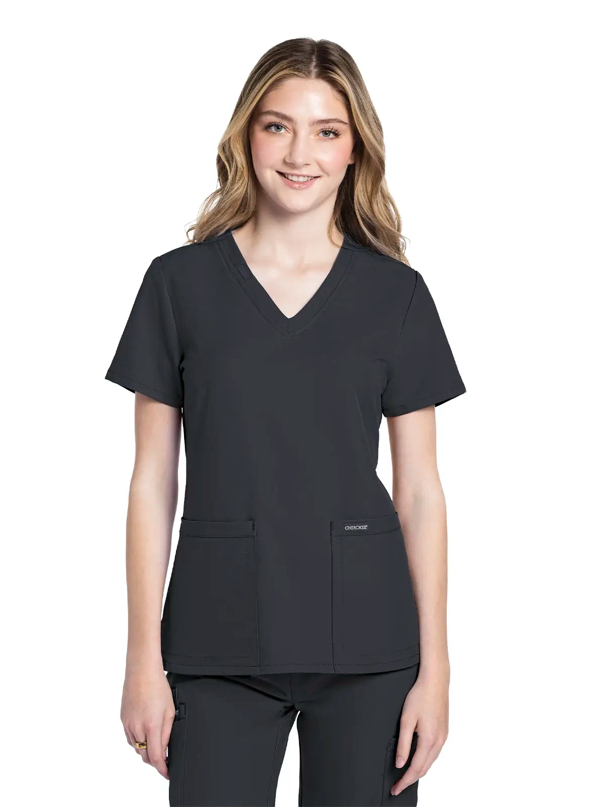 Casaca sanitaria mujer con cuello pico Cherokee Original Ultra CKE953A