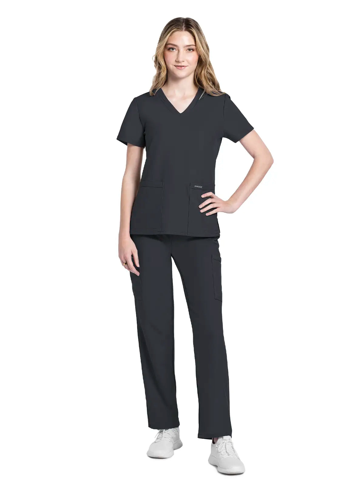 Casaca sanitaria mujer con cuello pico Cherokee Original Ultra CKE953A