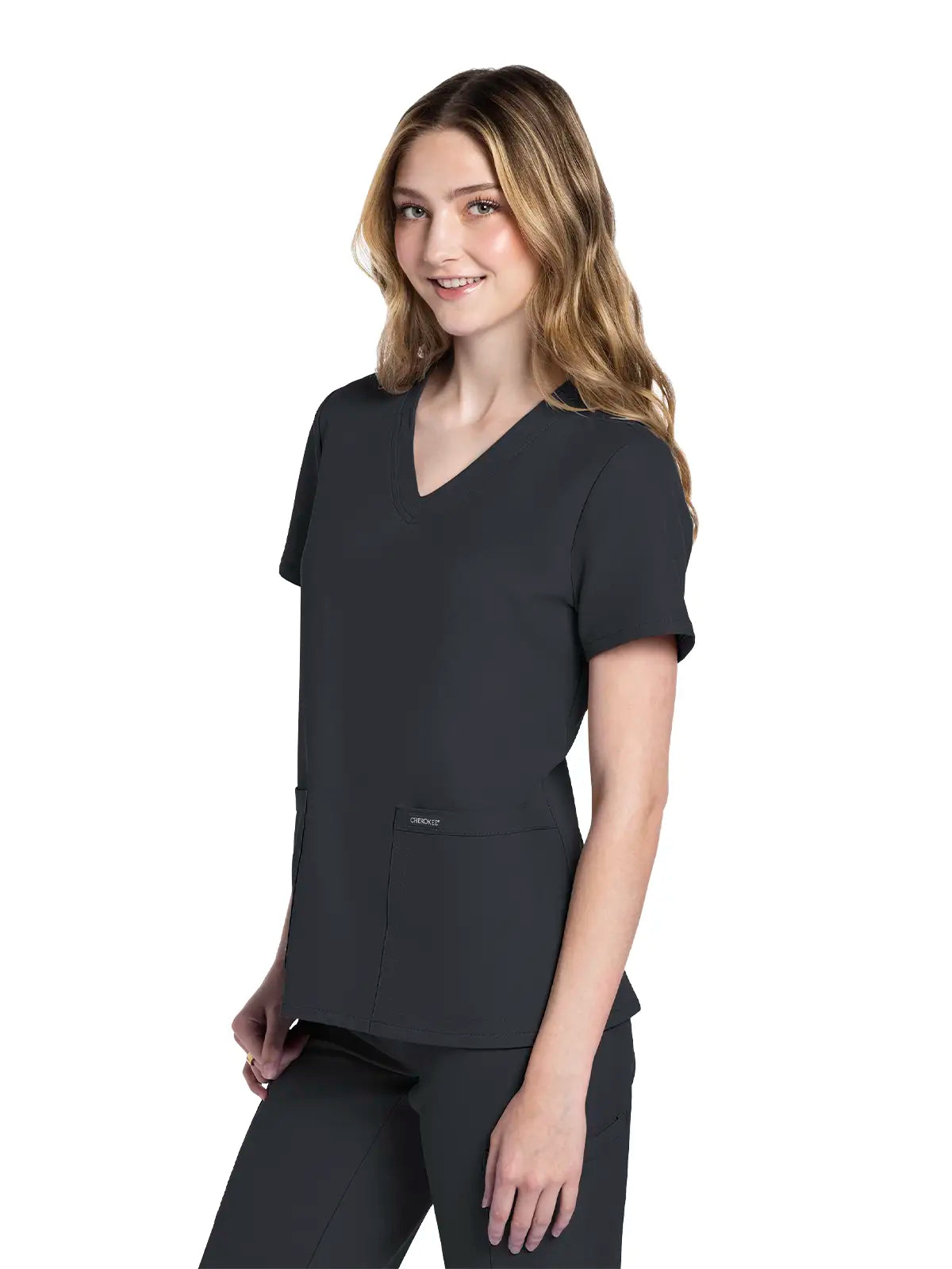 Casaca sanitaria mujer con cuello pico Cherokee Original Ultra CKE953A