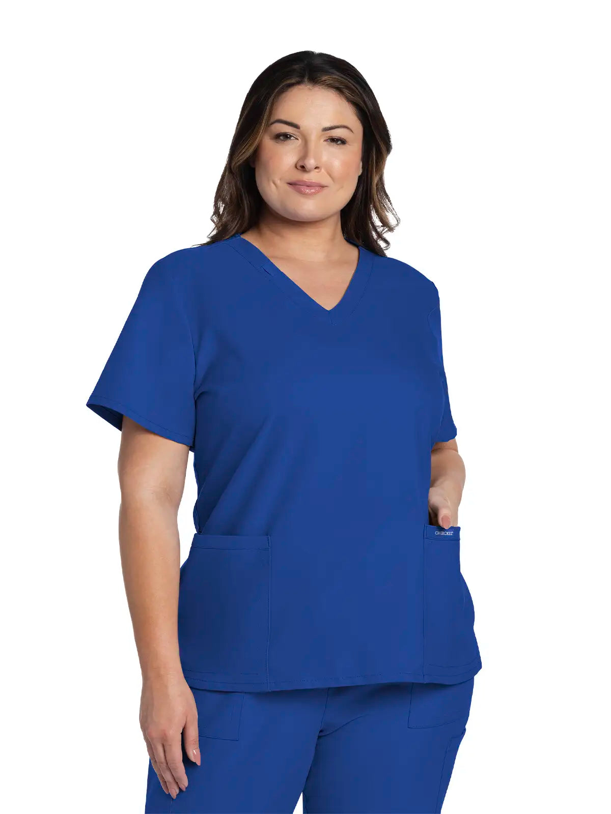 Casaca sanitaria mujer con cuello pico Cherokee Original Ultra CKE953A
