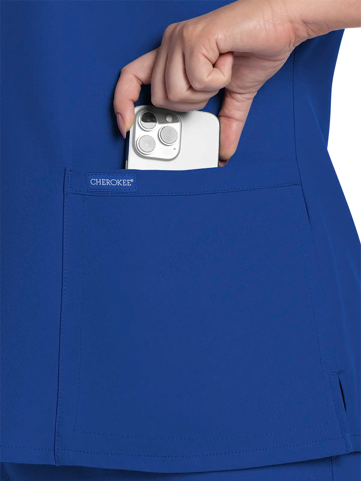 Casaca sanitaria mujer con cuello pico Cherokee Original Ultra CKE953A