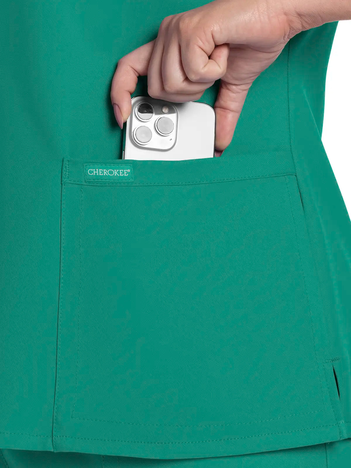 Casaca sanitaria mujer con cuello pico Cherokee Original Ultra CKE953A