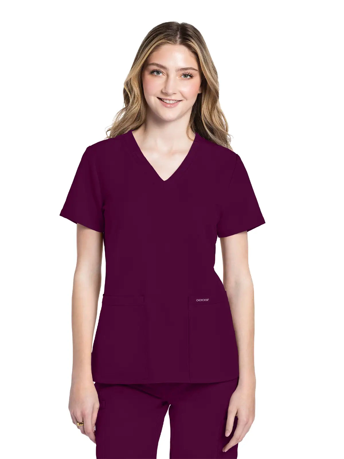 Casaca sanitaria mujer con cuello pico Cherokee Original Ultra CKE953A